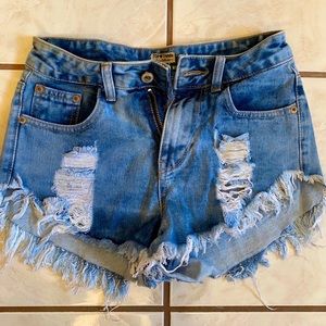 Denim shorts